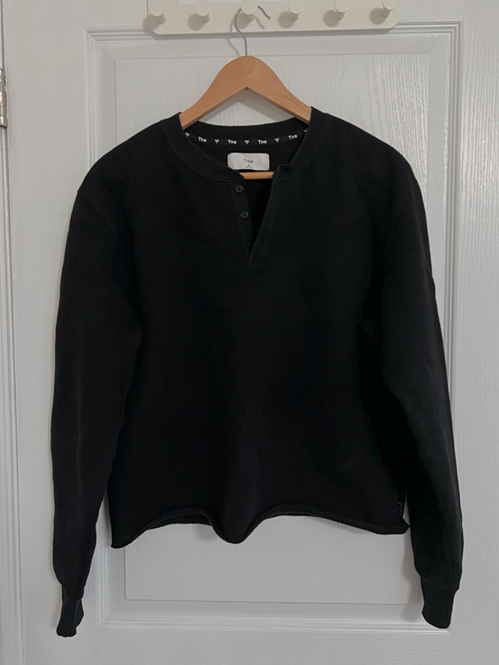 Aritzia TNA Fleece Henley Sweatshirt